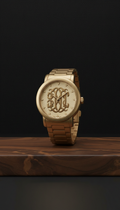 Gilt Bronze Signature Monogram Watch